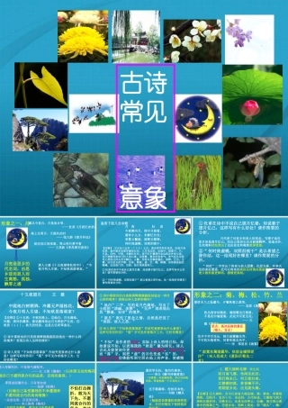 高考语文(诗歌常见意象赏析)教学课件