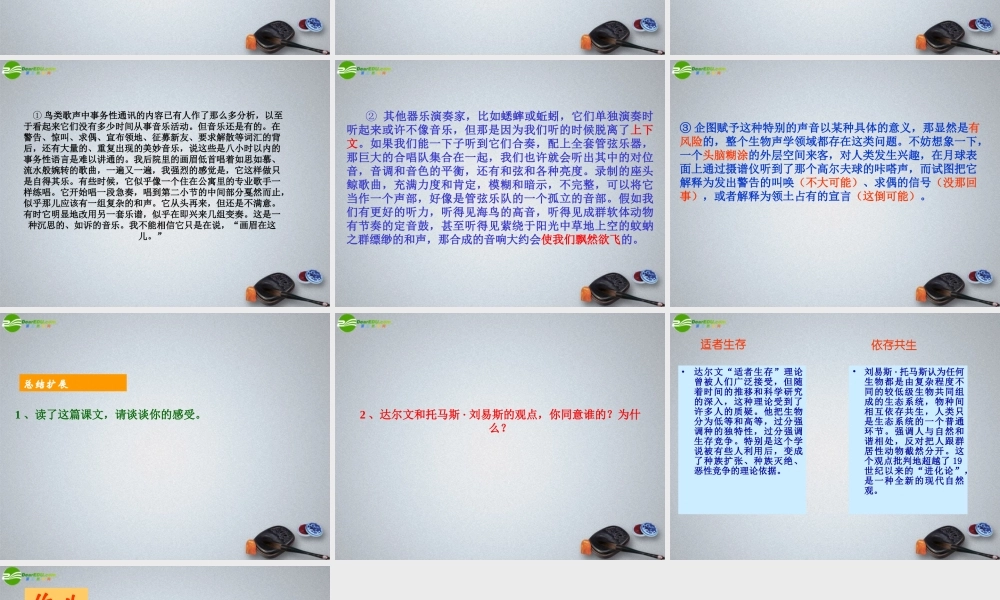 高中语文(这个世界的音乐)课件1 北京版必修2 课件