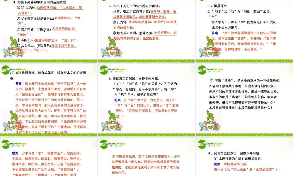 高中语文 211(劝学)第1课时课件 苏教版必修1  课件