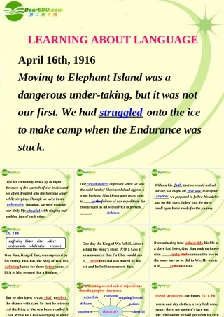 高中英语 Unit1Nothing ventured,nothing gained-Learning about language课件 新人教选修10 课件