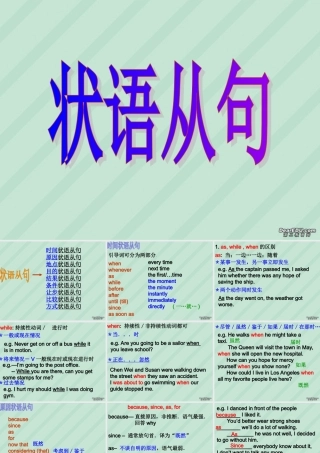 高考英语状语从句复习课件 新课标 人教版 课件