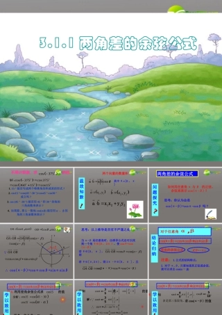 高中数学 311(两角差的余弦公式)课件 新人教A版必修4 课件