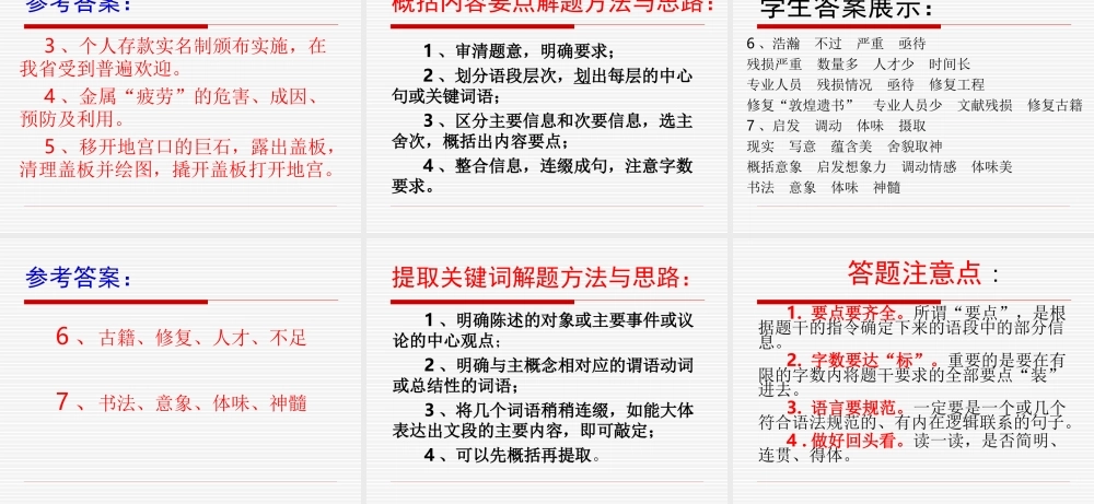 高中语文压缩语段自己上课的课件全国通用 课件