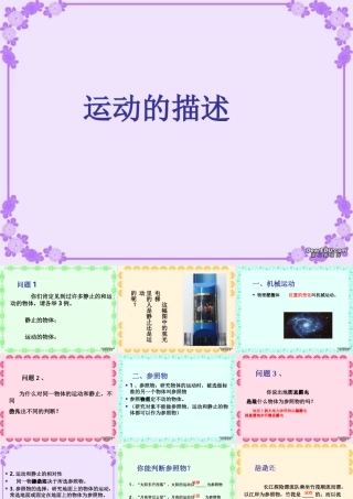 运动的描述 课件示例 课件