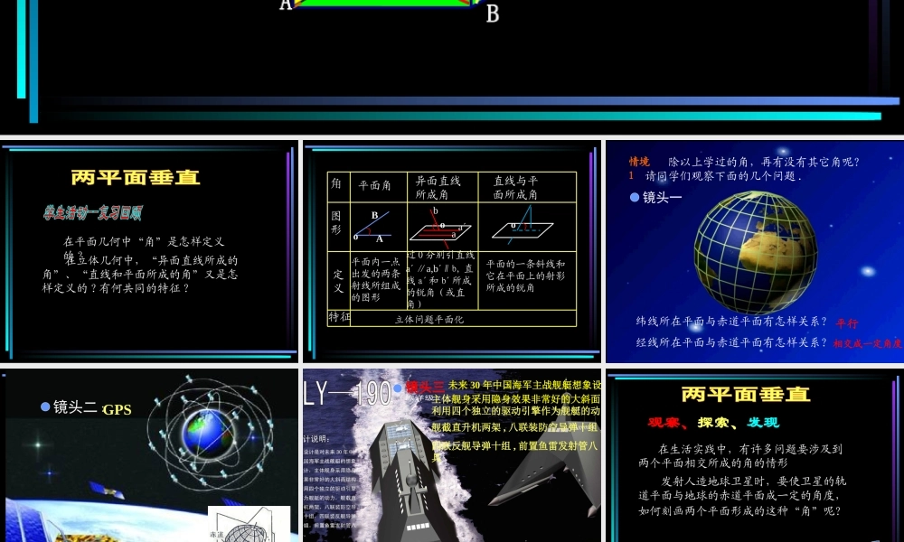 高中数学两个平面垂直课件 新课标 人教版 必修2A 课件