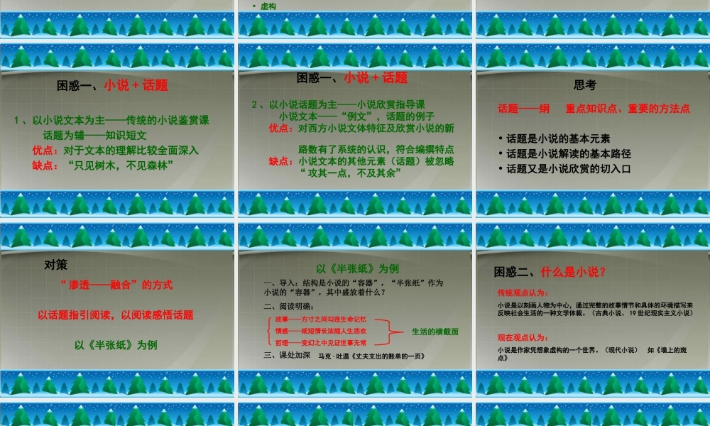 高中语文(外国小说欣赏)课件2 新人教版选修 课件