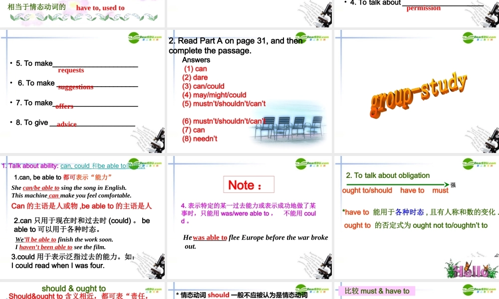 高考英语 情态动词课件 新人教版 课件