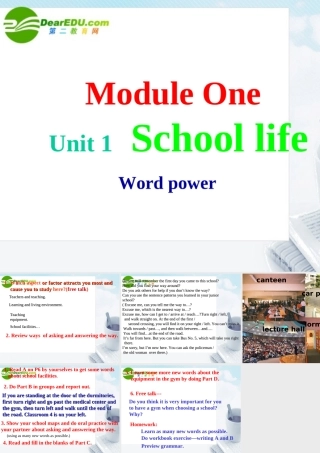 高中英语 unit1 school life word power课件 牛津版 课件