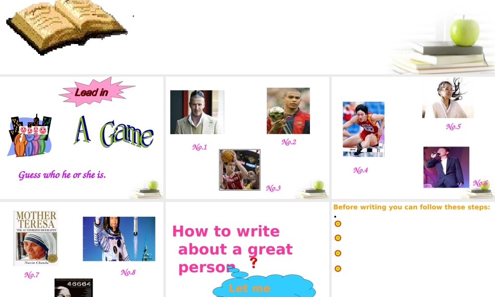 高中英语 Unit5 Nelson Mandela-a modern hero- Writing优质课件 新人教版必修1 课件