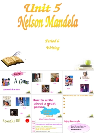 高中英语 Unit5 Nelson Mandela-a modern hero- Writing优质课件 新人教版必修1 课件