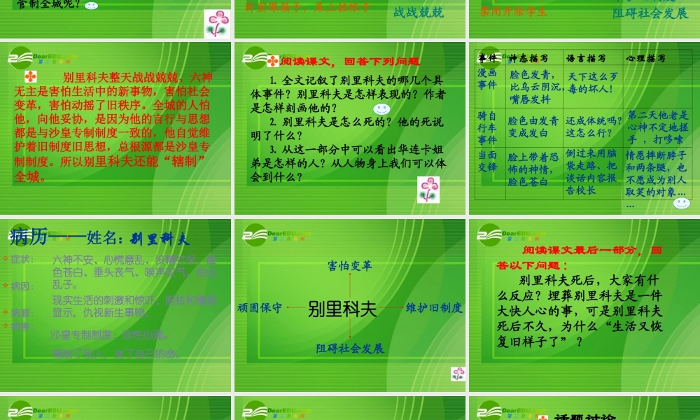 高中语文 装在套子里的人 教学课件 新人教版必修5 课件