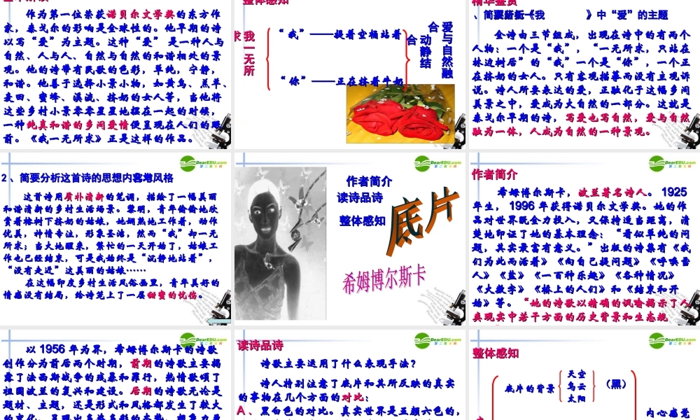 高中语文 26(外国诗歌四首)课件1 粤教版必修2 课件