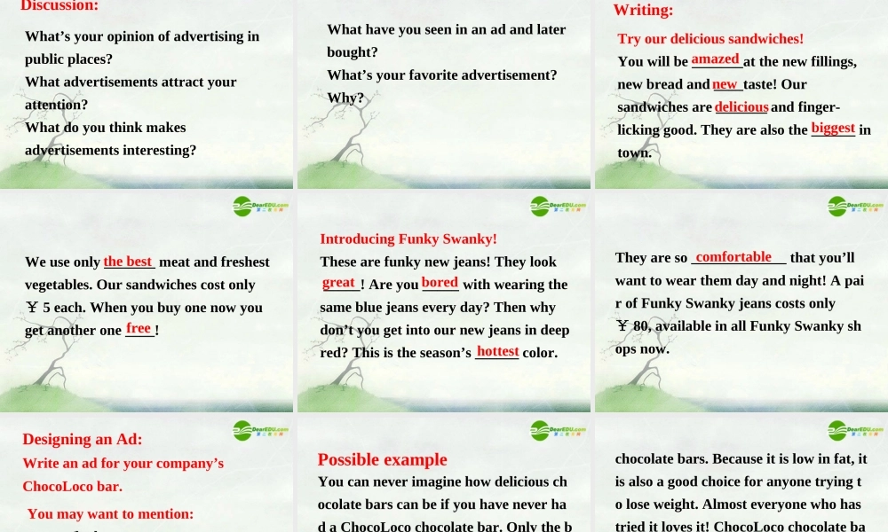 高中英语 unit1 advertising-Task课件 牛津译林版module4 课件