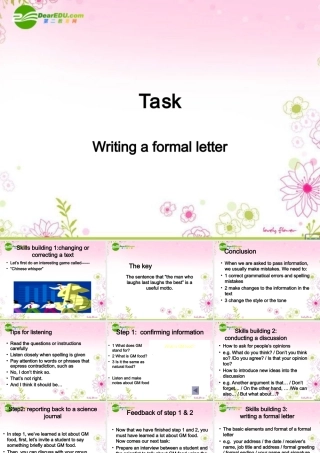 高中英语 unit3 science versus nature-Task课件 牛津译林版必修5 课件