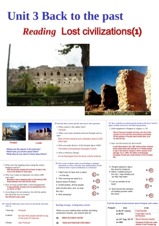 高中英语Unit 3 Back to the past--Readingppt 课件