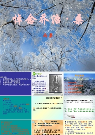 高中语文(悼念乔治 桑)课件 鲁教版必修2 课件