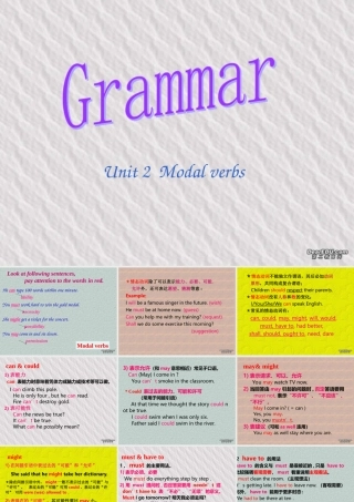 高一英语情态动词Unit2 Modal verbs新课标 牛津版 课件