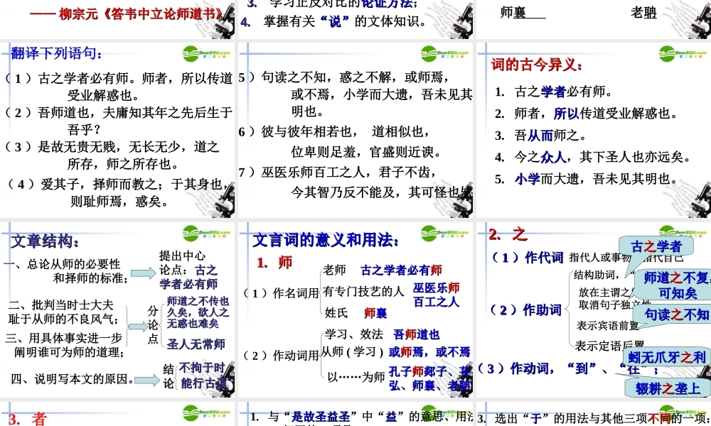 高中语文：(师说)课件(6)(语文版必修4) 课件