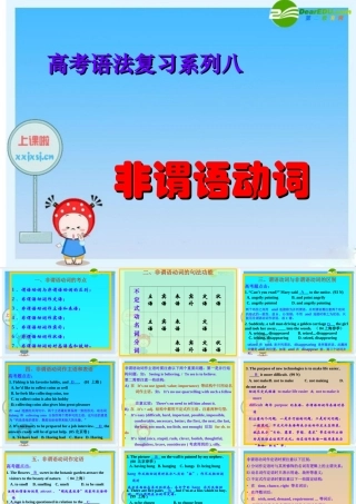 高三英语高考语法复习系列课件：非谓语动词 课件