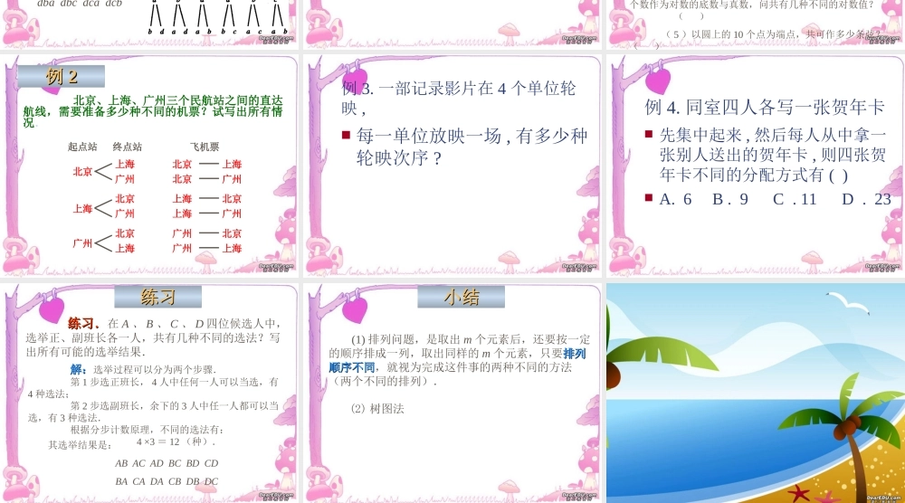 高二数学排列课件