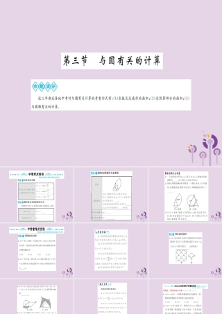 湖北省中考数学一轮复习 第六章 圆 第三节 与圆有关的计算课件