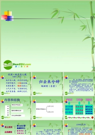 高中语文 (归去来兮辞)复习课件 旧人教版 课件