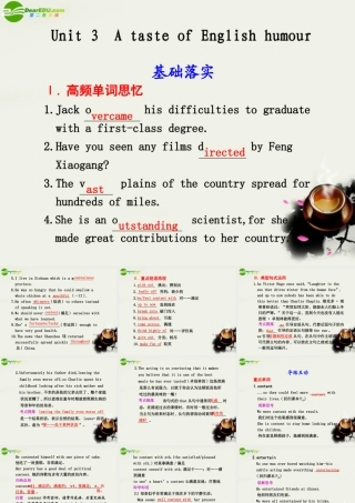 高中英语 Unit3(A taste of English humour)课件1 新人教版必修4 课件