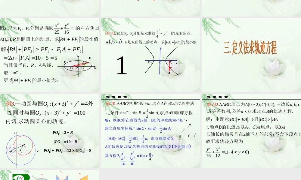 高中数学(圆锥曲线综合2)课件 新人教版选修2-1 课件