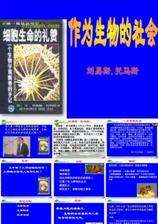 高中语文(作为生物的社会)教学课件 新人教版必修5 课件