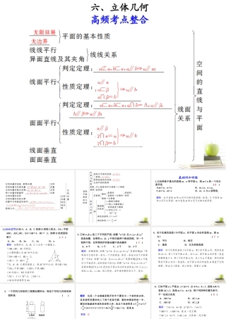 高考数学复习专题十第6讲 立体几何课件 理 课件