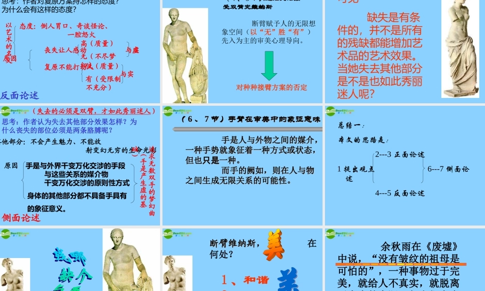 高中语文(米洛斯的维纳斯)课件8 北京版必修1 课件