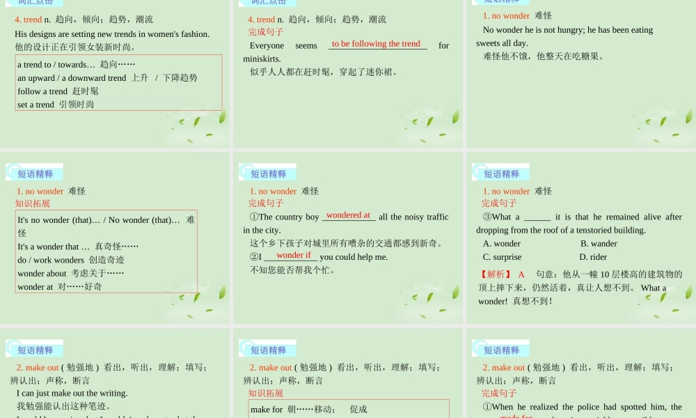 高考英语一轮复习 Module3 Foreign Food课件 外研版选修8 课件