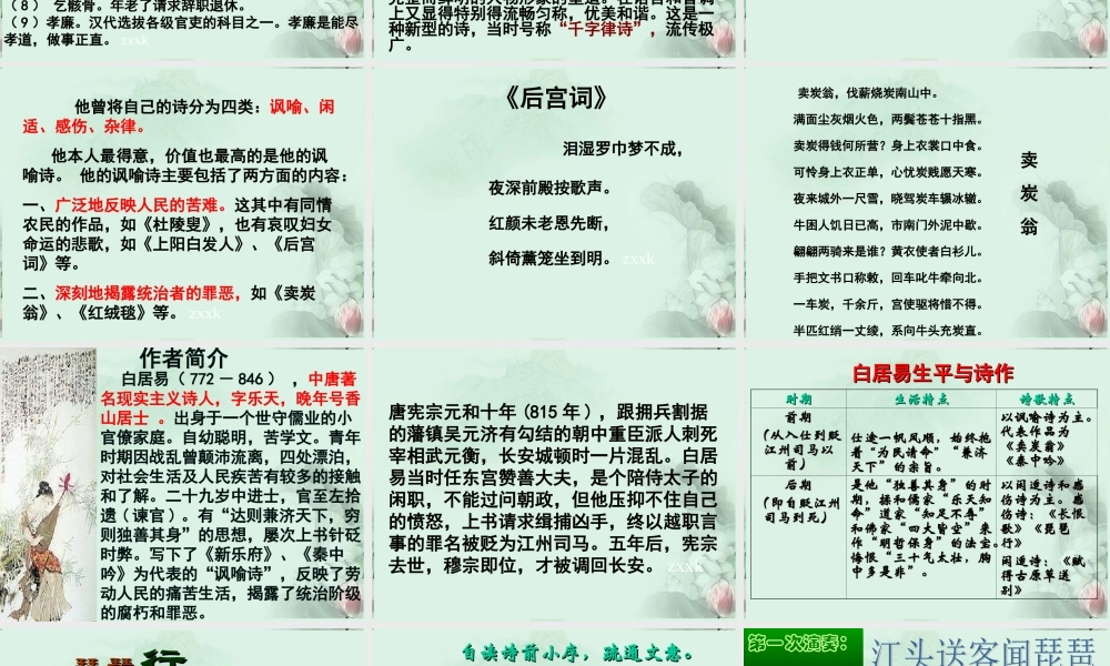 高一语文(琵琶行)课件 人教版 课件