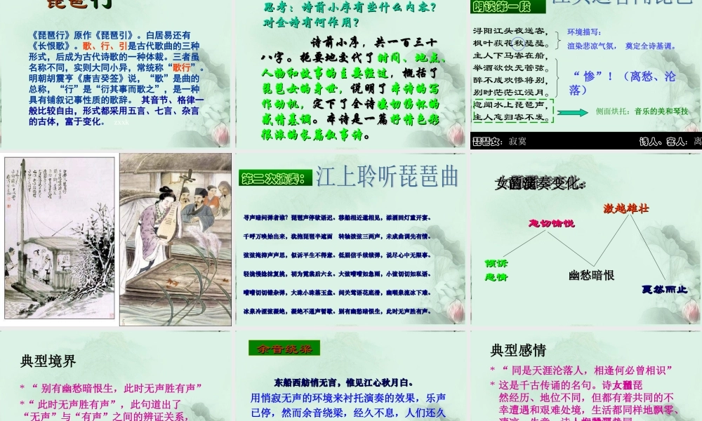 高一语文(琵琶行)课件 人教版 课件