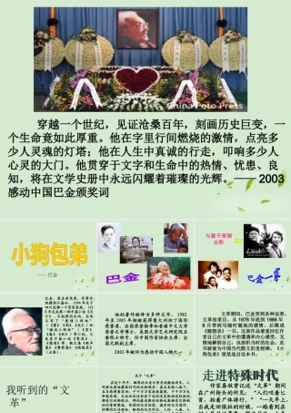 高中语文(小狗包弟)课件2 新人教版必修1 课件
