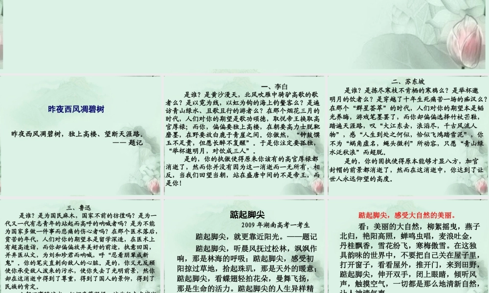 高考语文 议论文写作训练的四项基本内容课件  新人教版 课件