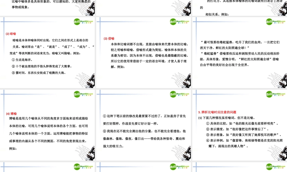 高考语文一轮复习 仿用句式(含修辞)课件