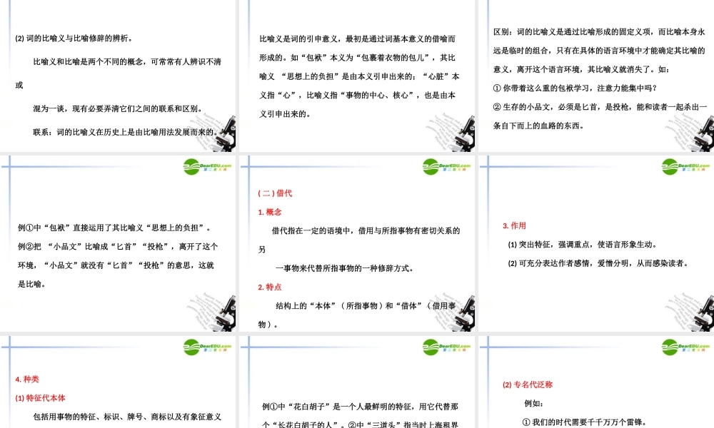 高考语文一轮复习 仿用句式(含修辞)课件