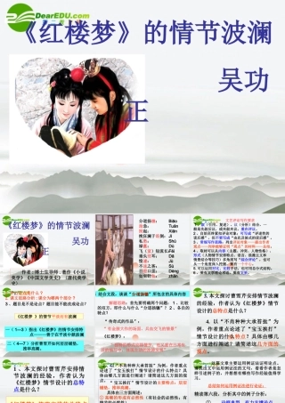 高中语文 2.7((红楼梦)的情节波澜)课件 粤教版必修4 课件