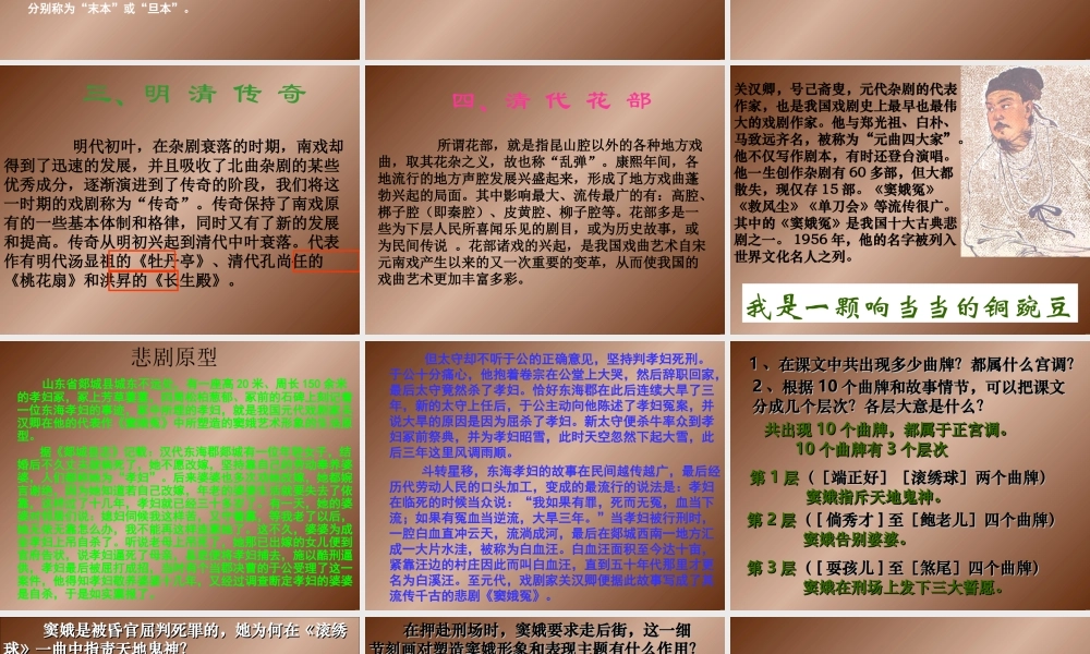 高中语文人教版必修4 窦娥冤ppt 课件