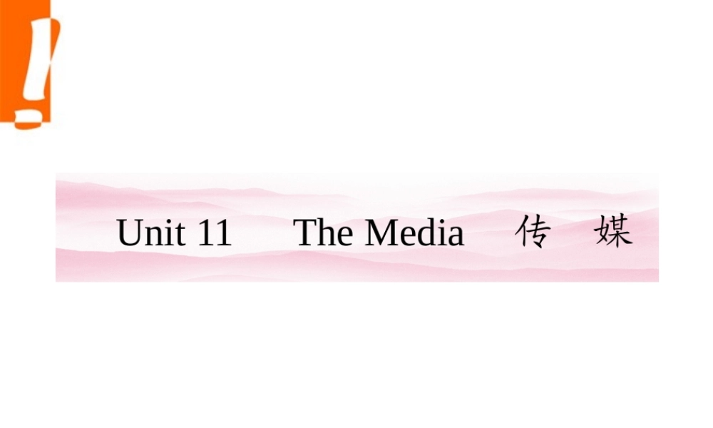 高考英语 Unit 11 The Media复习课件 北师大版 课件