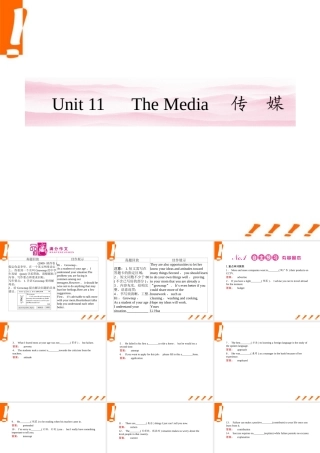 高考英语 Unit 11 The Media复习课件 北师大版 课件