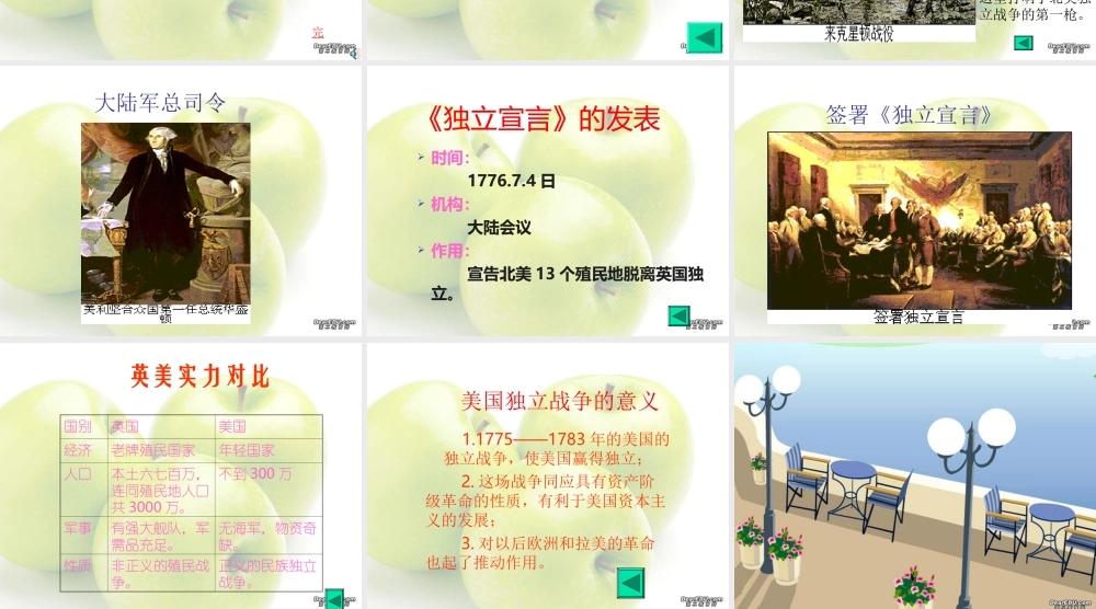 美国的诞生 新课标 人教版 课件