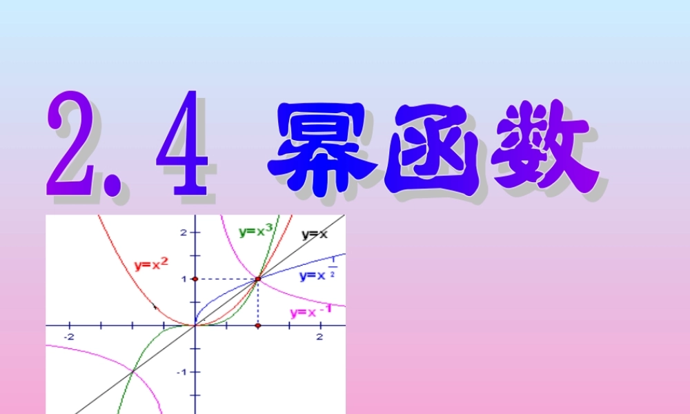 高一数学幂函数课件苏教版必修一 课件