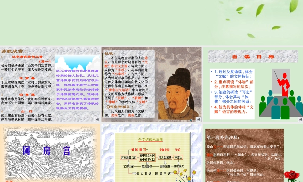 高中语文(阿房宫赋)课件 新人教版选修(中国现代诗歌散文欣赏) 课件