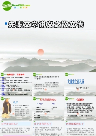 高考语文 先秦文学讲义之散文卷复习课件 新人教版 课件