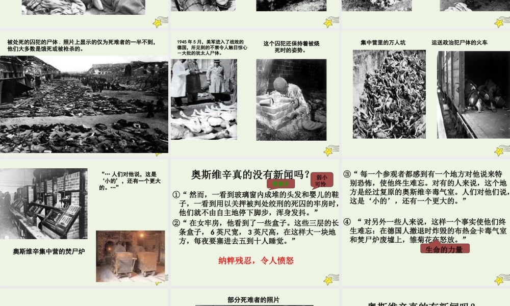 高中语文第四单元10奥斯维辛没有什么新闻课件2新人教版必修1 课件