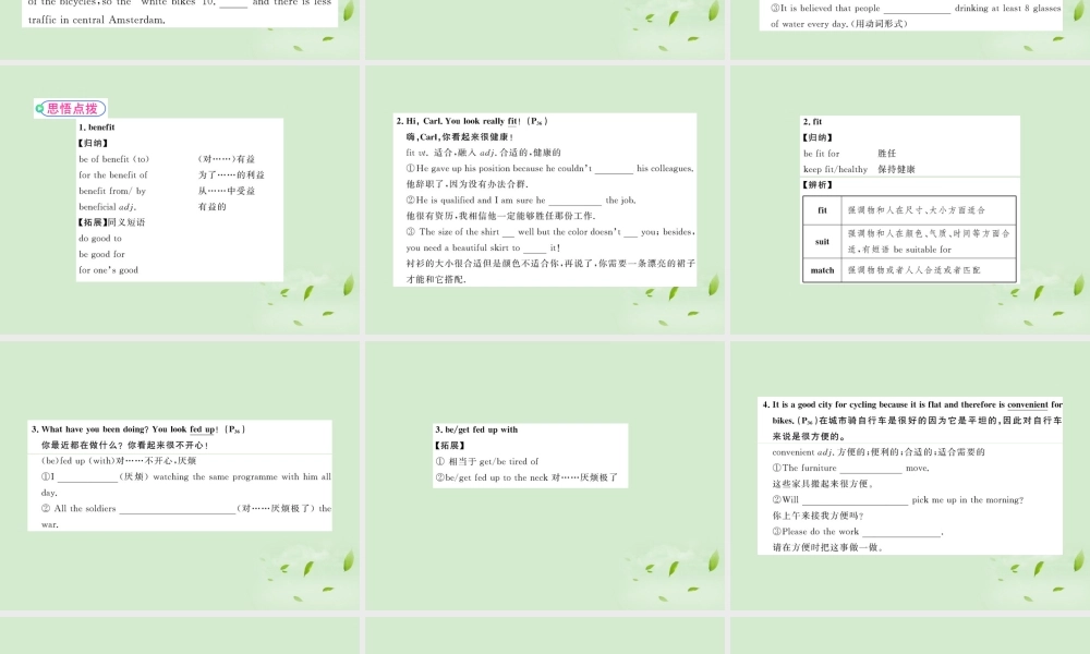 高中英语课时讲练通 Unit9 Wheels Period 2课件 北师大版必修3 课件