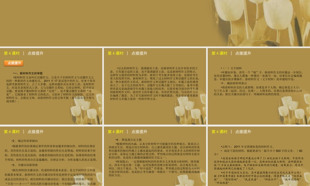 湖南省高考语文二轮复习 第4课时 作文突破一审题精品课件