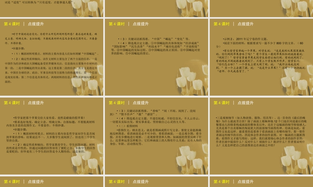 湖南省高考语文二轮复习 第4课时 作文突破一审题精品课件